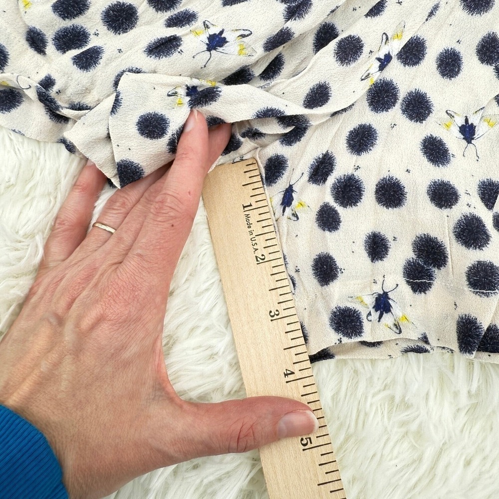 H&M Anna Glover Polka Dot Shorts High Waist Casual Summer Size 8 Chic Summer Fun - Picture 9 of 10